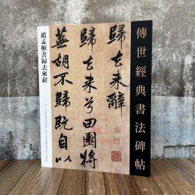 赵孟頫书归去来辞 传世经典书法碑帖118 中国国家画院书法篆刻院主编 河北教育软笔毛笔成人临习练字帖法帖图书籍附释文