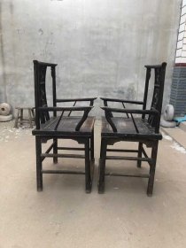 67_刚收到的，官帽一对，榆木材质，结实牢固，古朴典雅，使用极品，收藏超值！