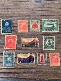 298_旧藏民国邮票，通走