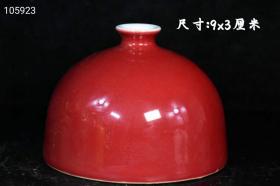旧藏大清康熙年制霁红釉太白尊，器型规整精致，釉水肥厚，品相完美如图