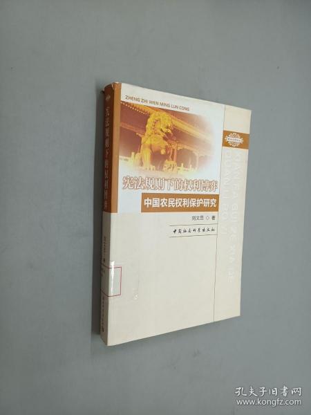 宪法规则下的权利博弈：中国农民权利保护研究