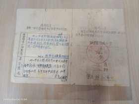 1970年  城固县桔园小学通知书