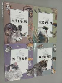 西顿野生动物故事集：大角羊库拉克；红脖子松鸡；贫民窟的猫；威尼派格狼（共4本合售）