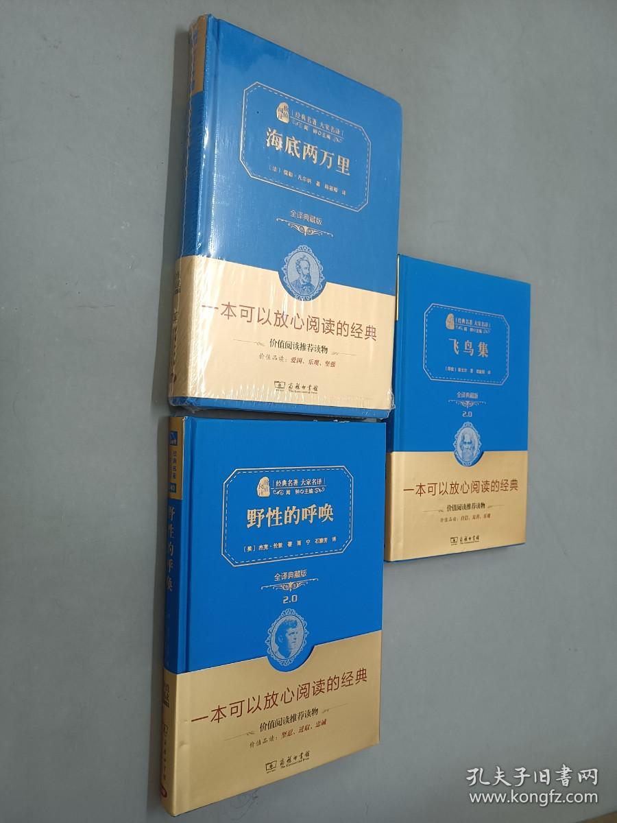 经典名著 大家名译     （飞鸟集、海底两万里、野性的呼唤）共3册   硬精装