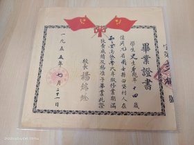 1955年  毕业证书