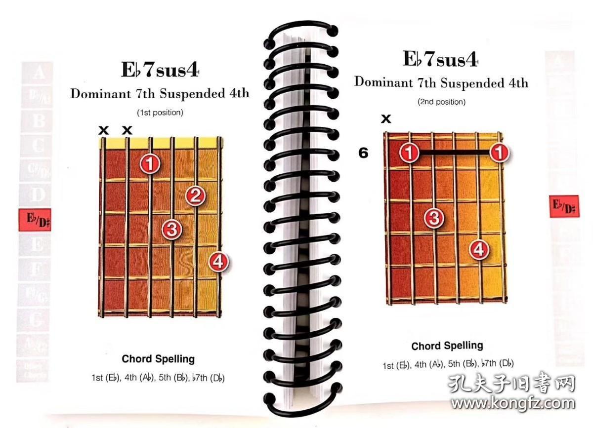 英文吉他和弦Guitar Chords: Easy-to-Use, Easy-to-Carry, One Chord on Every Page