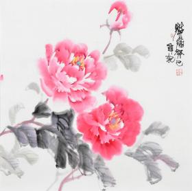 花鸟牡丹 1冀荣德  ，现任山西大学美术学院绘画系主任、教授、硕士生导师；中国美术家协会会员，中国版画家协会理事，山西省美术家协会理事，版画学会副会长兼秘书长。