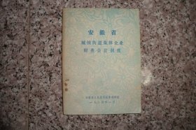 安徽省城镇街道集体企业财务会计制度