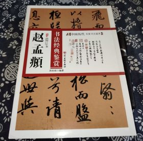 《赵孟頫书法经典》，所录皆为赵帖精品，每帖均有说明介绍，页面外侧有释文、此书收录以下赵孟頫法帖: 临王羲之草书《裹蚱帖》、临王羲之《十七帖》、真草千字文、跋赵佶《竹禽图》、跋《神龙兰亭序》跋《二羊图》、跋苏轼《治平帖》、相州昼锦堂记、题陆柬之文赋卷、与山巨源绝交书、送瑛公主持隆教寺疏、陋室铭、前后赤壁赋、杜甫秋兴八首、趵突泉诗、雪岩和尚柱杖歌卷、闲居赋、昔寻李愿诗卷、吴兴赋、秋深帖、前岁到杭帖