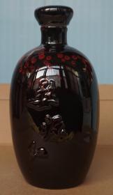 收藏酒瓶 婺源红瓷酒瓶高18.5厘米一斤装 原物拍照FF