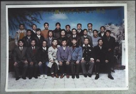 彩色照片--枣局一中八八级男同学帅哥1996年聚会留念高12.5厘米，长17.5厘米m78
