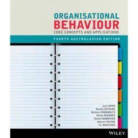 （原版正品）组织行为学：核心概念与应用 Organisational Behaviour: Core Concepts and Applications 4E（需预定或E版）