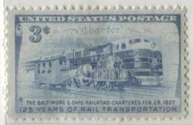 美国1952年铁路运输125周年纪念