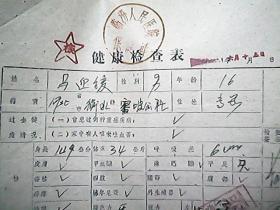 山西省晋南区地方国营临汾纺织厂职工档案（1960年）：马迎媛