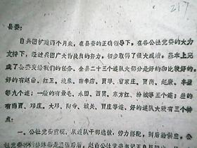 1978年襄汾县农业建设兵团的报告