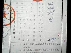 （1977年）沁阳县革命委员会：夏季农业税纳税通知书