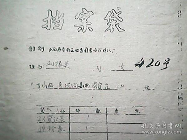 山西省晋南区地方国营临汾纺织厂职工档案（1960年）：刘振英