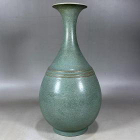 宋代汝窑珍品玉壶春瓶（28×14cm）