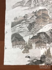 巨幅山水画《侗族风情》  尺寸：177X160厘米