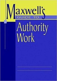 现货Maxwells GT Authority Work[9780838908228]