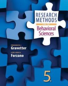 现货 Research Methods For The Behavioral Sciences [9781305104136]