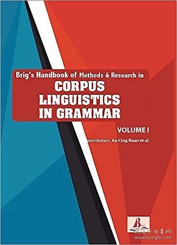 现货Brig"s Handbook of Methods & Research in Corpus Linguistics in Grammar[9781788352154]