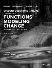 现货Functions Modeling Change: A Preparation for Calculus, 6e Student Solutions Manual[9781119564492]