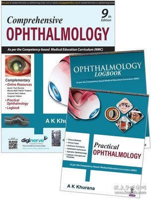 现货Comprehensive Ophthalmology: With Ophthalmology Logbook Plus Practical Ophthalmology[9789356961623]