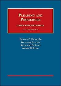 现货Cases and Materials on Pleading and Procedure[9781609301811]
