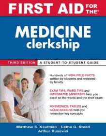 现货 First Aid For The Medicine Clerkship    2010 [9780071633826]