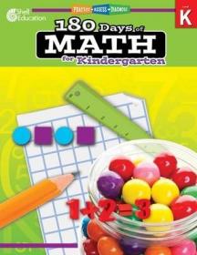 现货180 Days of Math for Kindergarten: Practice, Assess, Diagnose (180 Days of Practice)[9781425808037]