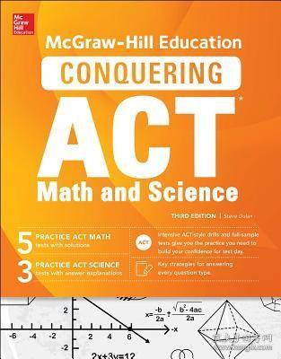 现货McGraw-Hill Education Conquering the ACT Math and Science, Third Edition[9781259837104]