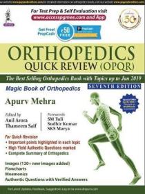 现货Orthopedics Quick Review (Opqr) Magic Book Of Orthopedics[9789352709311]