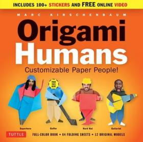 现货Origami Humans Kit: Customizable Paper People! (Full-Color Book, 64 Sheets of Origami Paper, 100+ Stickers & Video Tutorials)[9780804851008]