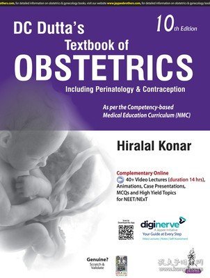 现货DC Dutta's Textbook of Obstetrics: Including Perinatology & Contraception[9789354659027]