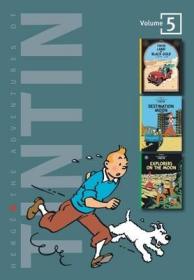 THE ADVENTURES OF TINTIN VOLUME 5：Land of Black Gold / Destination Moon / Explorers on the Moon (3 Complete Adventures in 1 Volume, Vol. 5)