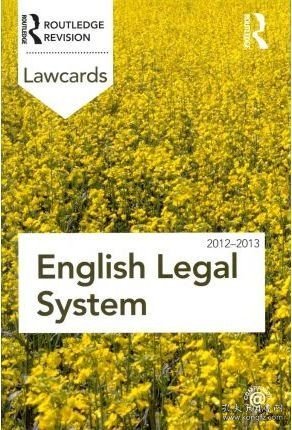 现货English Legal System (2012-2013, Updated, Revised)[9780415683357]