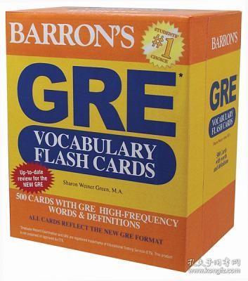 现货Barron's GRE Vocabulary Flash Cards[9781438072180]