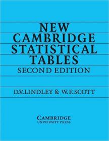 现货 New Cambridge Statistical Tables [9780521484855]