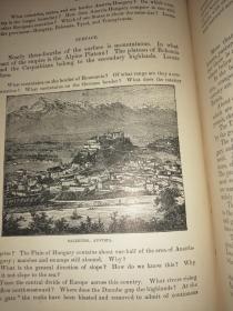 清末百年老书！ADVANCED INDUCTIVE GEOGRAPHY 高级归纳地理学(1899年英文原版书，16开布面硬精装，大量插图、五色印刷地图，品好）