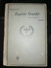 清末民初百年老书！Eugenie Grandet 欧也妮·葛朗台(1914年法文原版书，32开布面硬精装，扉页作者像，封三上海外文书店戳）
