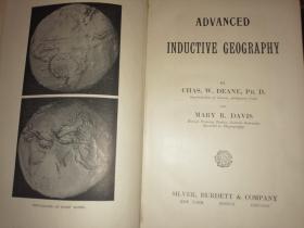 清末百年老书！ADVANCED INDUCTIVE GEOGRAPHY 高级归纳地理学(1899年英文原版书，16开布面硬精装，大量插图、五色印刷地图，品好）