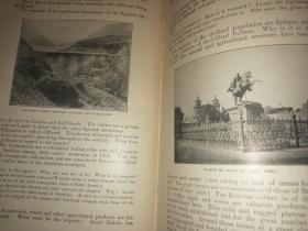 清末百年老书！ADVANCED INDUCTIVE GEOGRAPHY 高级归纳地理学(1899年英文原版书，16开布面硬精装，大量插图、五色印刷地图，品好）