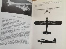 The Observer's Book of AIRCRAFT《观察家报》飞机志(1961年英文原版书，硬精装，271幅黑白飞机老照片，一页一图、飞机结构简图；前后衬页英文签名、简笔画、藏书章，品好！