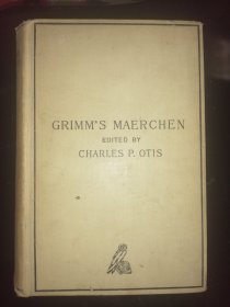 19世纪百年老书！GRIMM'S MAERCHEN 格林童话（1887年德文原版书，32开布面硬精装，该书前言为英文，正文为德文花体字，每则童话皆有英文笔记，后附德语词汇表，英文解释）