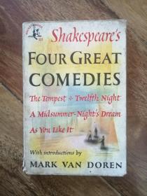 shakespeare's FOUR GREAT COMEDIES 莎士比亚的四大喜剧（民国时期英文原版书，三面刷红，封三“中国图书公司”标签）