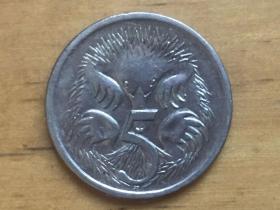 澳大利亚 5分 硬币 5Cent   1987