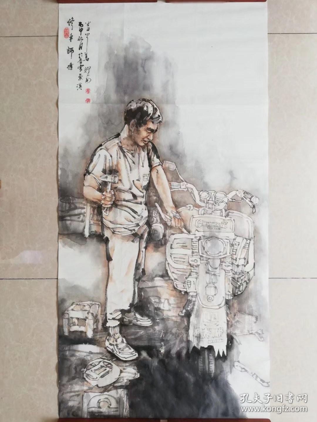 （终身保真）姜耀南 国画 136x68cm作品 议价 
姜耀南,1951年12月生,湖北省当阳市人,湖北美术学院毕业,中国美术家协会会员,中国企业书画院副院长,中国民族美术家协会副主席. 。姜耀南擅长人物画,是我国当代最具实力的人物画家之一,与范扬,马海方,王西洲并称四大人物画家。