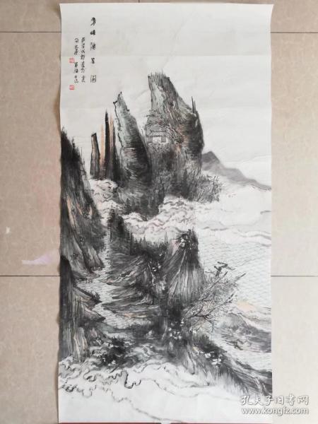 （终身保真）于军福 国画 136x68cm作品 议价 
于军福 ，1964年出生于辽宁庄河。系中国美术家协会会员、中国美协河山画会会员、辽宁省美协理事、文化部青联美术委员会委员、中国人民大学画院特聘教授、大连市美协主席团委员、大连中国画学会副会长,大连画院研究员。