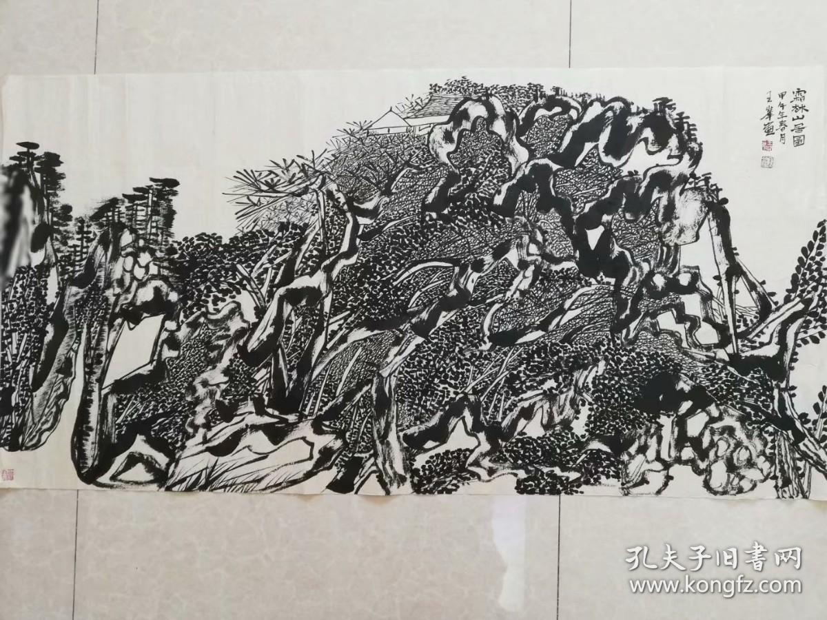 （终身保真）王峰 国画 136x68cm作品 议价 
王峰，又名王淦永，安徽人，现居北京。2008年进修于中国国家画院山水画高研班。现为中国书法家协会会员，中国美术家协会、安徽美术家协会会员，国家画院黄格胜工作室画家。书画作品多次参加中国美协、中国书协主办的展览并有获奖，《美术报》、《中国书画报》、《世界人文画报》、《今日财富报》作特刊介绍。